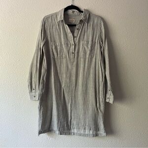 Marine Layer women’s long sleeve popover shirt dress, size large